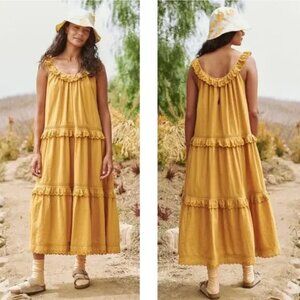 The Great. Eyelet Magnolia Cotton Maxi Dress